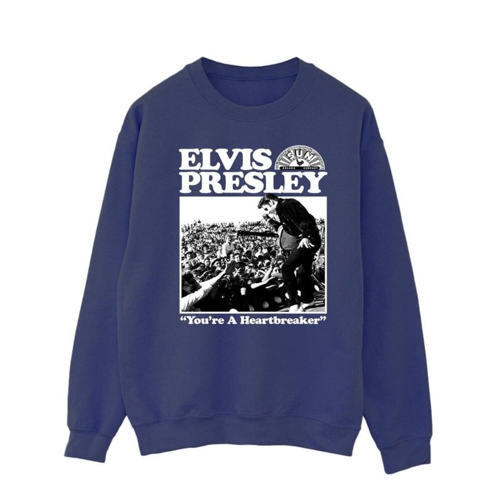 Elvis Mens A Heartbreaker Sweatshirt / Navy Blue